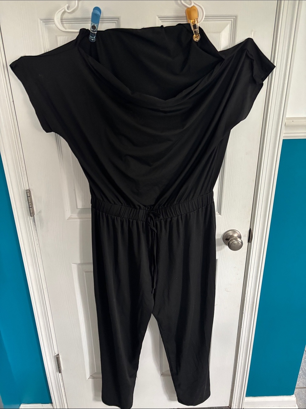 Women's Black mop One-Piece Jumpsuit - Comfortable Everyday Wear